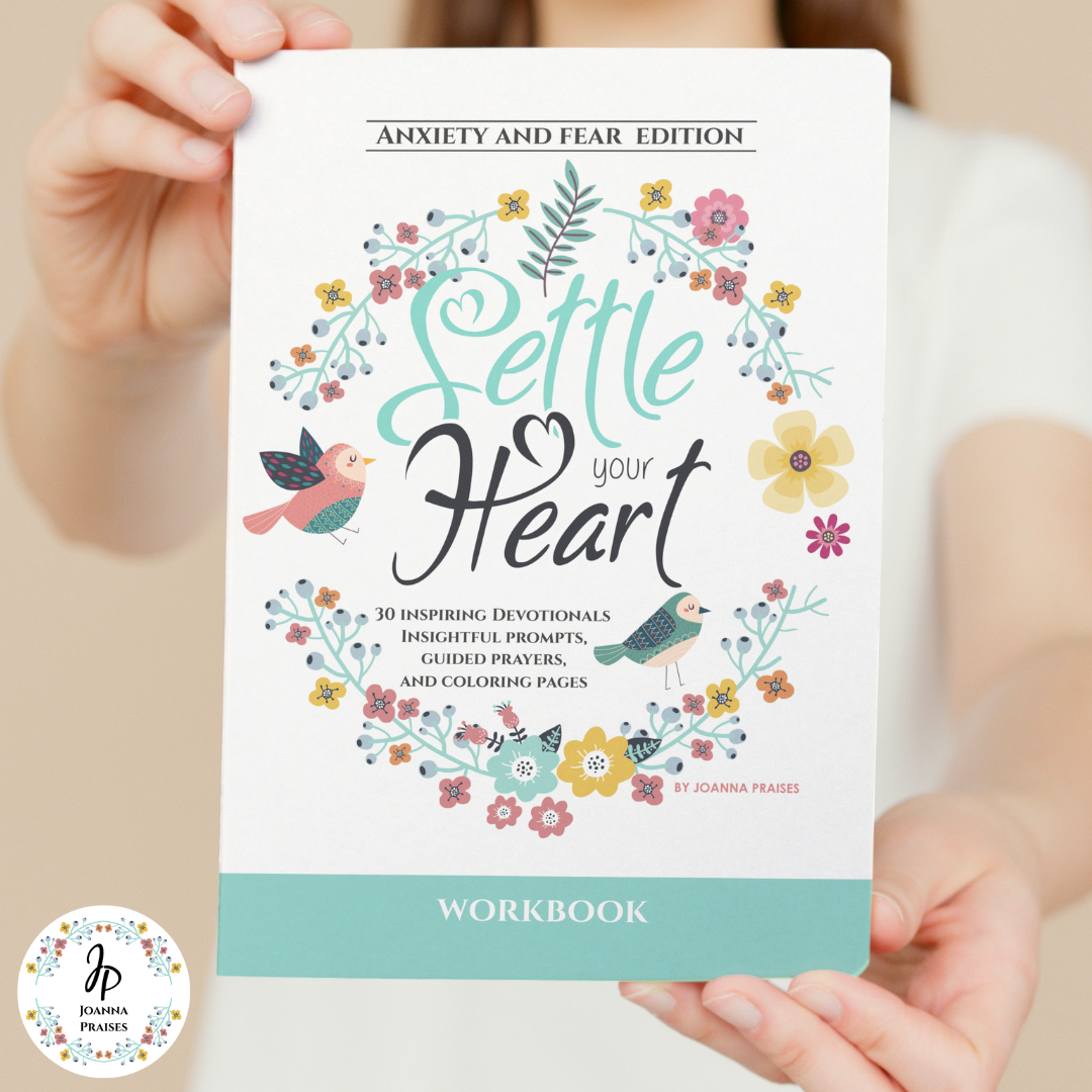 Woman holding Settle your heart workbook